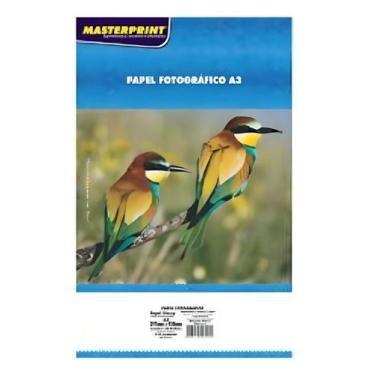 Imagem de Papel Fotográfico Glossy A3 Dupla Face 180g 50 Folhas Branco  Kit 2un 