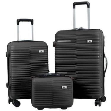 Imagem de Kit 3 Mala Polipropileno + Frasqueira De Viagem 14 20 24 "Polegadas 10