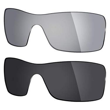 Imagem de Mryok 2 pares de lentes polarizadas de substituição para óculos de sol Oakley Batwolf – Opções