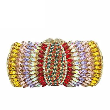 Imagem de Sparkling Women Crystal Clutch Bolsa de mão para noite para festa de casamento e coquetéis, Multicolorido 7