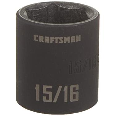Imagem de CRAFTSMAN Soquete de impacto raso, SAE, chave de 1/2 polegada, 15/16 polegadas, 6 pontos (CMMT15857)