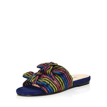 Imagem de Charles David Sandália feminina Souffle Flat, Azul/Multi, 41