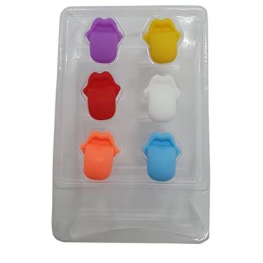 Imagem de Conjunto 6 Marcadores Em Silicone Para Copos E Taças (Boca)