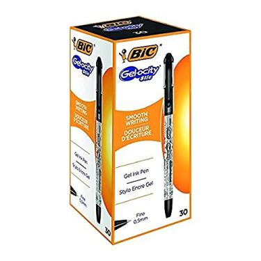 Imagem de BIC Canetas de tinta gel GELOCITY BLK PK30