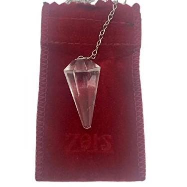 Imagem de Pêndulo Cristal Radiestesia Facetado 3,5 cm Transparente com Corrente