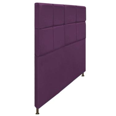 Imagem de Cabeceira Damares 160 Cm Queen Size Com Botonê Suede Roxo