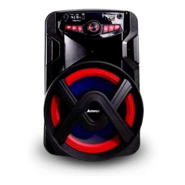 Imagem de Caixa Som Amplificada Bluetooth Karaokê 250w Led Aca250