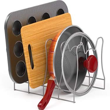 Imagem de Suporte de prateleira de tampa de vaso doméstico simples, Prata, 1