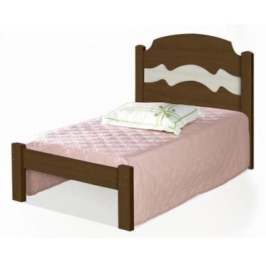 Imagem de Cama De Solteiro Iris Castanho Wood / Avelã Wood - Cambel Móveis