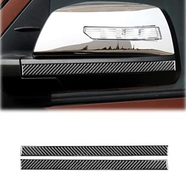 Imagem de JEZOE Fita de fibra de carbono para decoração de espelho retrovisor guarnição adesivo, para Toyota Tundra 2014-2018 acessórios exteriores do carro