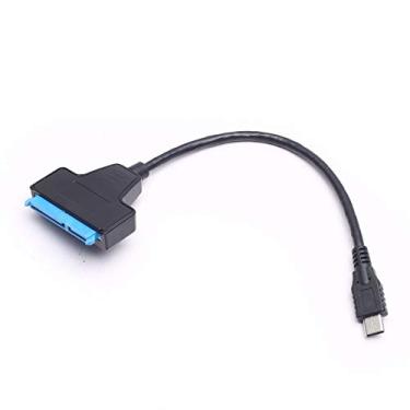 Imagem de Cabo adaptador de disco rígido DEVMO USB 3.1 Tipo C para SATA III HDD SSD 2,5" UASP de 22 pinos