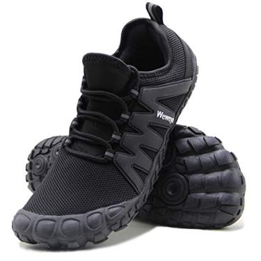 Imagem de Weweya Barefoot Shoes Tênis masculino minimalista para corrida e cross training, Preto, 40