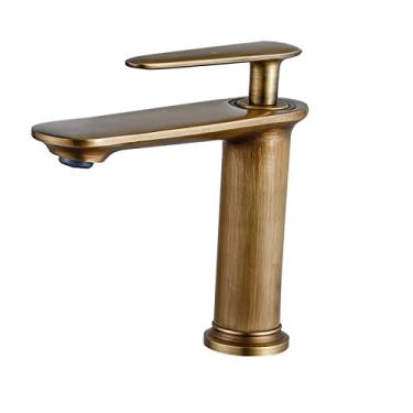 Imagem de LIDON Torneira para pia do banheiro torneira de água quente e fria torneira do banheiro manípulo único torneira da pia do banheiro um furo torneira branca torneira do lavatório preto, antigo (cor: antigo)