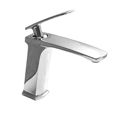 Imagem de LIDON Torneira de banheiro torneira de pia preta banheiro 1 furo torneira da pia do banheiro preto fosco único furo torneira do banheiro torneira do lavatório preta torneira da bacia preta para banheiro, preto A (cor: cromo A)