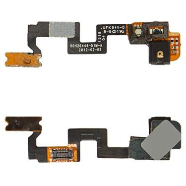 Imagem de Peças de reparo de cabo flexível compatíveis com HTC G23, S720e One X (botão de início, com sensor de proximidade, com componentes)