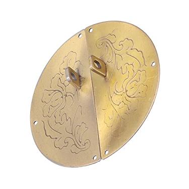 Imagem de Puxador de porta, puxador de porta, armário redondo retrô, puxador de placa redonda para guarda-roupas, penteadeiras para armários para a maioria dos móveis