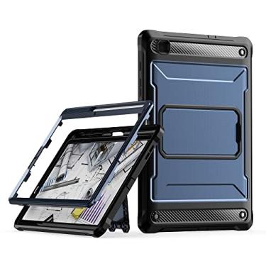 Imagem de Capa compatível com Samsung Galaxy Tab S6 Lite 10.4 2020 SM-P610/P615-Heavy Duty Rugged Shockproof Case Protective Cover-360° Full Body Protective Stand Case Durável (Color : BLUE)