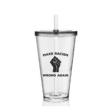Imagem de Copo com Tampa e Canudo Personalizado Make Racism Wrong