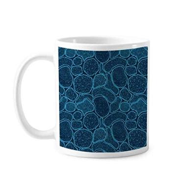 Imagem de Caneca de cerâmica com ilustração de células de microscópio azul xícara de porcelana café louça