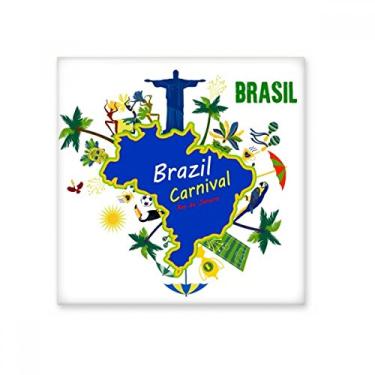 Imagem de Montar Corcovado Brasil Mapas Carnaval Azulejo de Cerâmica Brilhante Decalque Pedra Adorna de Tijolos Vitrificados