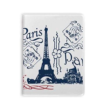 Imagem de Caderno de desenho da Torre Eiffel, França, Paris Line, Diário de capa macia