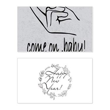 Imagem de Black Seduce Gesto Personalizado Ano Novo Festival Cartão Bless Mensagem Presente