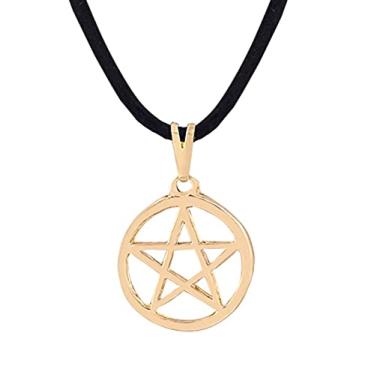 Imagem de Colar Pentagrama com aro 17mm - Sunshine Cristais Cor:Ouro