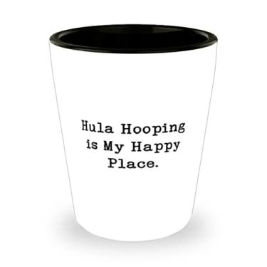 Imagem de Copo de shot Hula Hooping is My Happy Place. Copo de cerâmica Hula Hooping Hooping