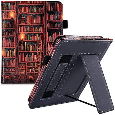 Imagem de CCOO Capa para Kindle 10ª geração lançado em 2019 – Capa protetora premium com compartimento para cartão e alça de mão, suporte dobrável, fecho magnético, hibernar/despertar automático, adequado para o modelo J9G29R