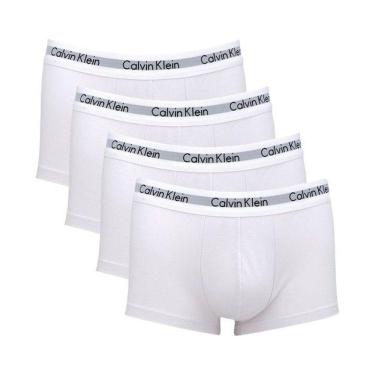 Imagem de Kit c/4 Cuecas Calvin Klein Low Rise Trunk Cotton MAS2665 Branco