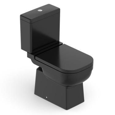 Imagem de Kit Vaso Sanitário Soft Close Elite Preto