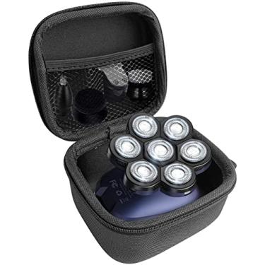 Imagem de FitSan d Estojo rígido compatível com barbeador elétrico Roziahome Upgrade Masculino Barbeador de cabeça careca molhado e seco 5 em 1 kit de cuidados com barbeador elétrico masculino barbeador de cabeça recarregável sem fio