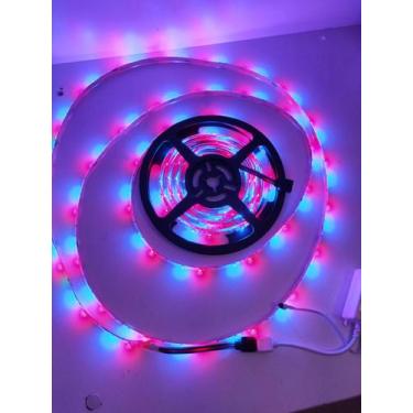 Imagem de Fita De Led 3528 Rgb 5Mts 12V Com Controle  E Fonte - Tlt