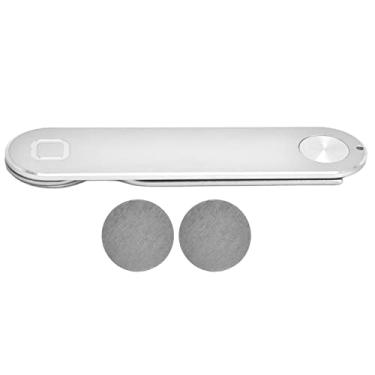 Imagem de EBTOOLS Suporte para celular, clipe de alumínio ajustável no suporte para celular, armazenamento de controle remoto de TV, para laptop, smartphone, monitor de computador (prata)