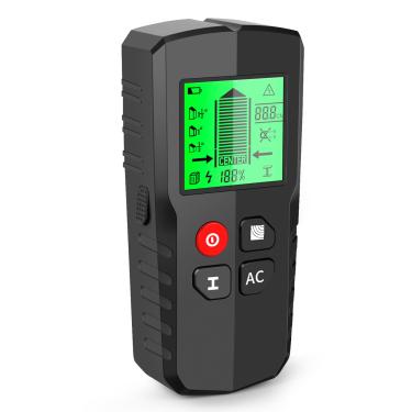 Imagem de CIADAZ Detector de parede digital com luz de fundo lcd, sensor de metal, localizador de pinos de madeira, scanner de cabo ac, cinco modos de digitalização comutáveis