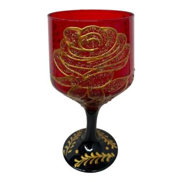 Imagem de Taça Pomba Gira Preta Vermelha Rosa Buffet Cristal 300ml