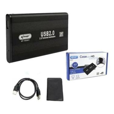 Imagem de Case HD 2,5 Preto Knup KP-HD001 - USB 2.0 - Até 2TB