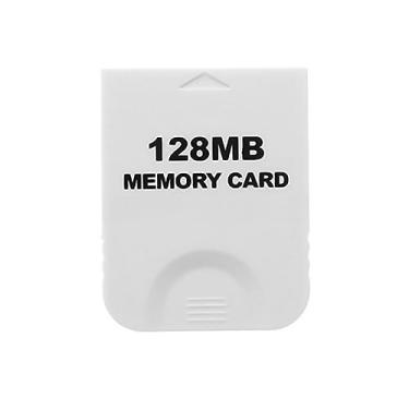 Imagem de ZEZEFUFU Cartão de memória de 128 MB para Nintendo Gamecube para NGC para Wii Acessórios de console de jogos, salvar cartão de memória, ferramenta de gravação