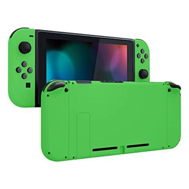 Imagem de eXtremeRate Placa traseira de toque macio para console Nintendo Switch, carcaça do controle portátil NS Joycon com botões completos, capa de substituição para Nintendo Switch - verde