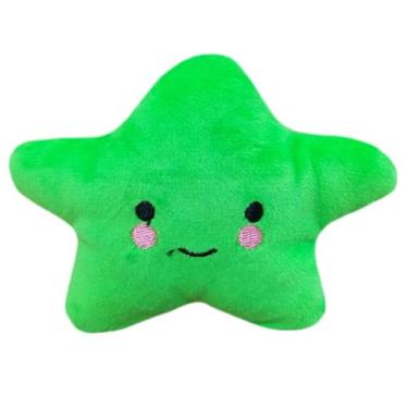 Imagem de Brinquedo Pelúcia Cachorro Cães Mordedor Pet Yorkshire Mini Shitzu Pinscher Chihuahua Filhotes - Estrela (Verde)