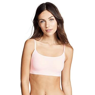Imagem de Calvin Klein Sutiã feminino Invisibles confortável sem costura com alça skinny, Rosa claro, G