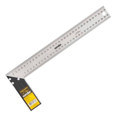 Imagem de Esquadro para Carpinteiro com Cabo de Alumínio 12" - Vonder 35.50.012.000