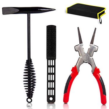 Imagem de Alicates de solda KOTTO MIG multifunções de 20 cm antiferrugem com martelo de soldagem e escova de arame