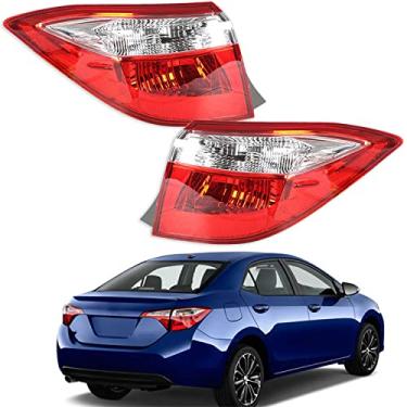 Imagem de WFLNHB Substituição do conjunto de luzes traseiras do lado do motorista e do passageiro para Toyota Corolla 2014 2015 2016 Lâmpadas traseiras 8155002751 8156002751
