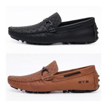 Imagem de Kit 02 Pares Mocassim Driver Masculino Clube do Sapato de Franca NS KIT Skyline-Masculino