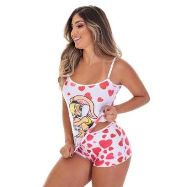 Imagem de Pijama Short Doll Personagem Adulto Alcinha Frimodas-Feminino