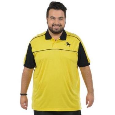 Imagem de Camisa polo plus size diamante fenomenal (sem elasticidade) Mostarda 46-Unissex
