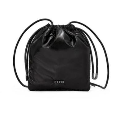 Imagem de Bolsa Colcci Bucket Metalizada Preta-Feminino