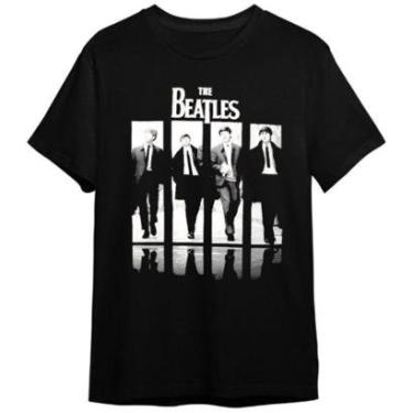 Imagem de Camiseta The Beatles Integrantes II Banda De Rock Preta Unissex Adulto  100% Algodão-Unissex