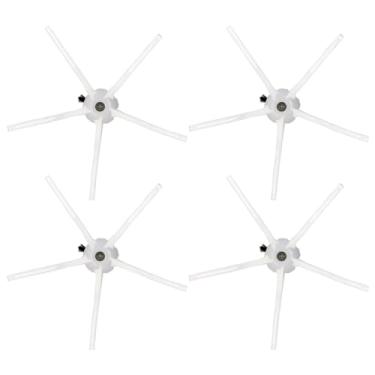 Imagem de Escovas laterais de substituição para Roborock Q7 Series, Q7Max, Q Revo, S7MaxV Series, S8 Series, S7 Series, S6 Series, S5 Series, S4 Series e E Series Acessórios de vácuo (silicone-branco) (4,